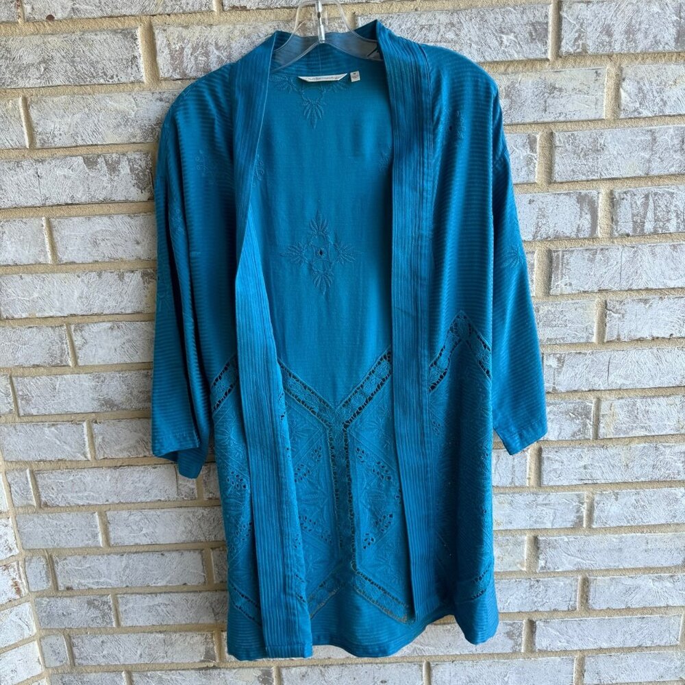 Soft Surroundings 3/4 Sleeve Open Front Cardigan Women's Size M.